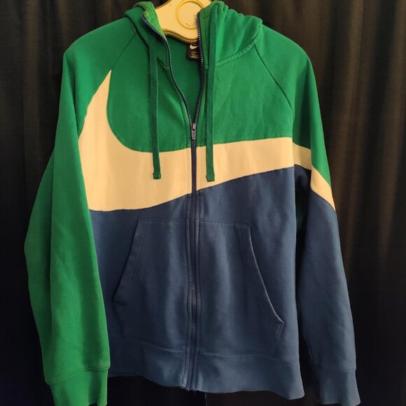Nike Sportswear Full-Zip Colorblock Hoodie Sweatshirt RARE COLOURWAY Size L - Picture 2 of 5